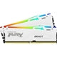 Kingston FURY Beast White RGB Kit, 32 GB (2 x 16GB), DDR5, 5600MHz, Unbuffered, 288-pin, DIMM, CL36, 1.25v Kingston FURY Beast White RGB Kit, 32 GB (2 x 16GB), DDR5, 5600MHz, Unbuffered, 288-pin, DIMM, CL36, 1.25v